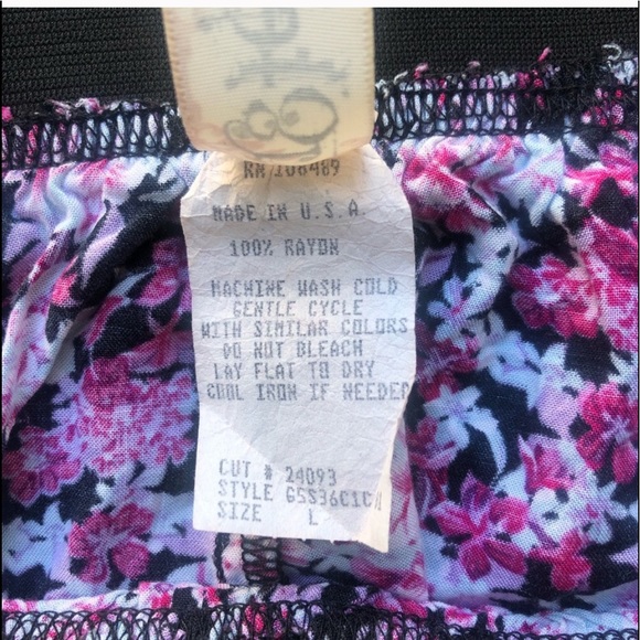 Floral Mini Skirt Pink/Blue/Purple | Large - Picture 6 of 7